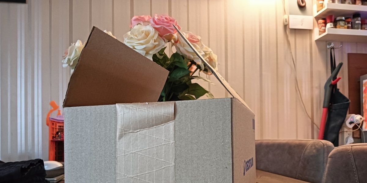 Je aanbod uitwerken, denken in dozen - kartonnen doosje op keukentafel - Foto: © 2025 Wesley M. Dekker